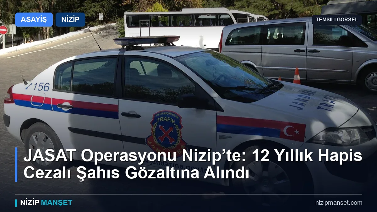 JASAT Operasyonu Nizip’te: 12 Yıllık Hapis Cezalı Şahıs Gözaltına Alındı