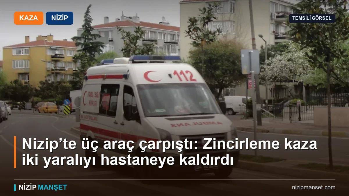 Nizip’te E-90’da iki tır ve minibüs çarptı, iki yaralı kazada
